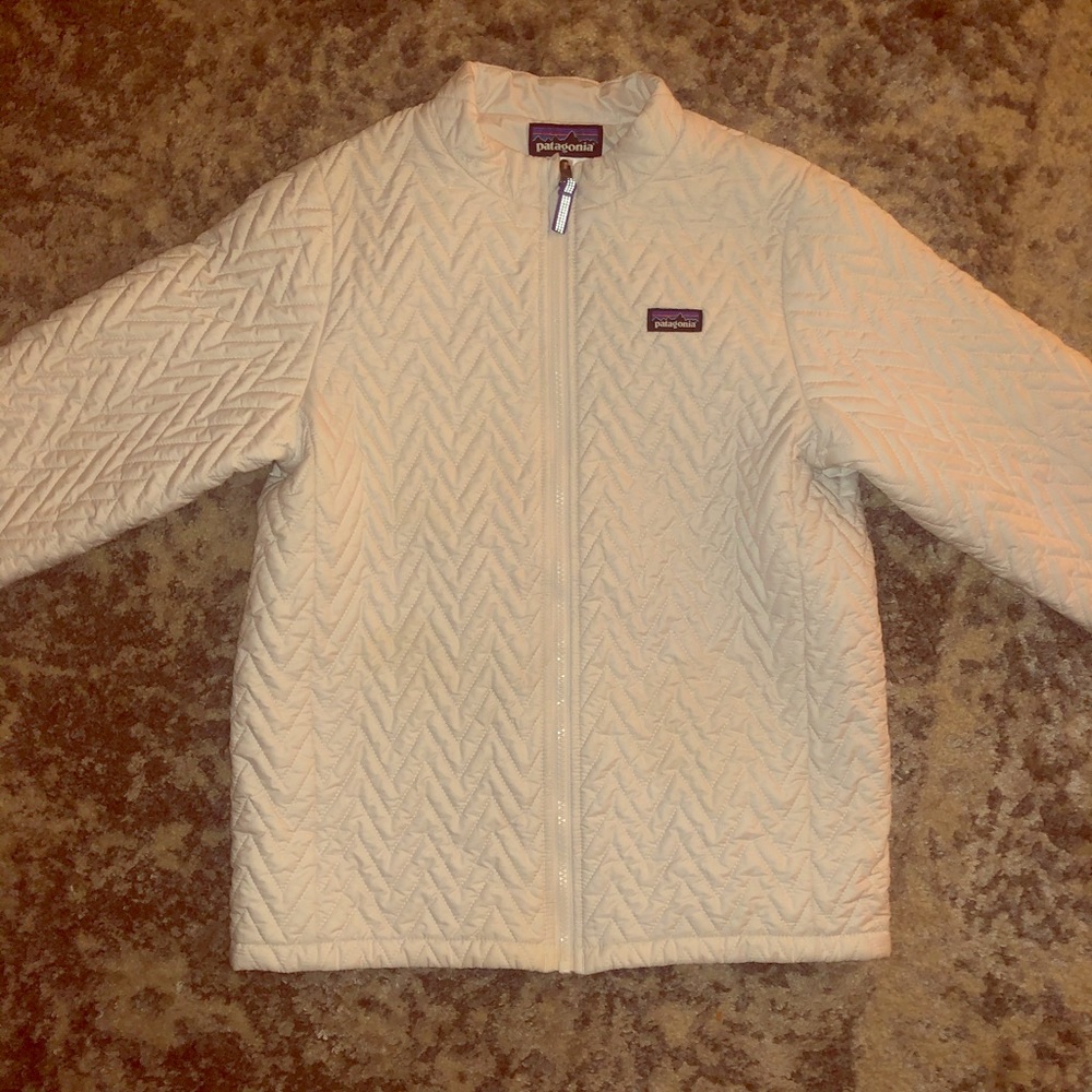 Patagonia Kids XL white jacket (14-16)
